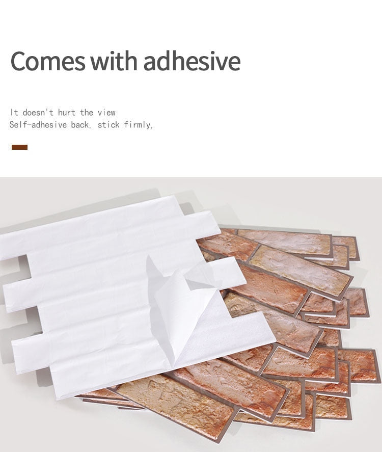 Bril - Pegatina de ladrillo 3D para pared
