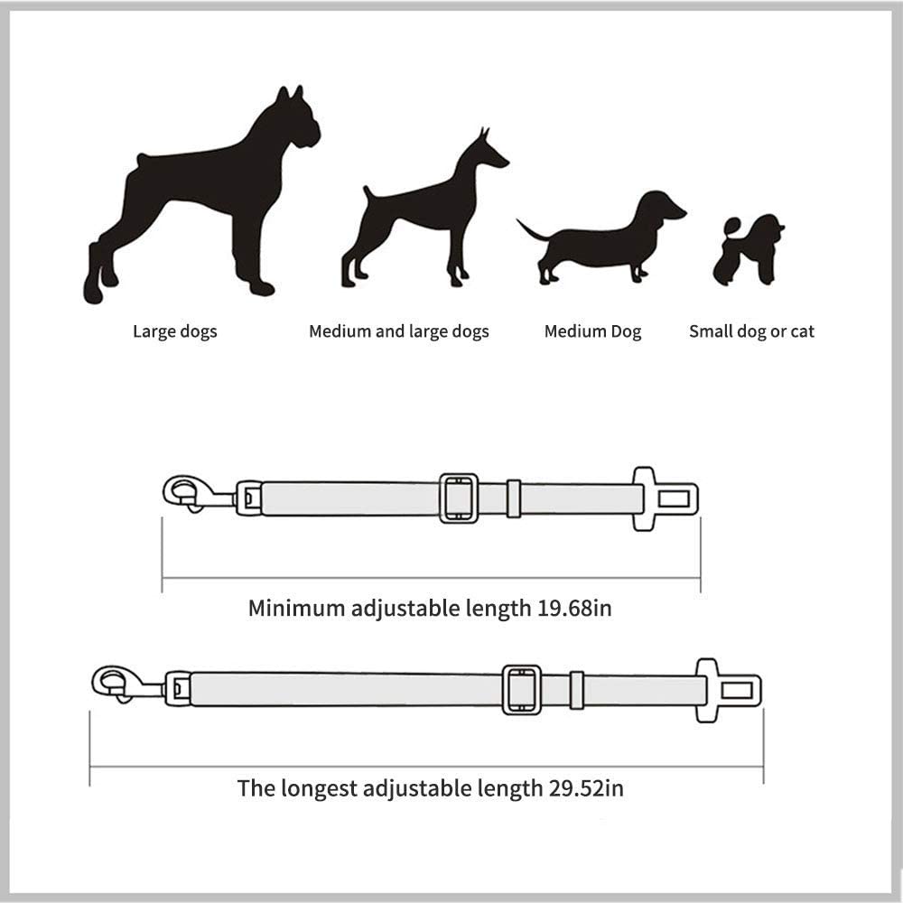 Adco - Cinturón de seguridad ajustable para mascotas