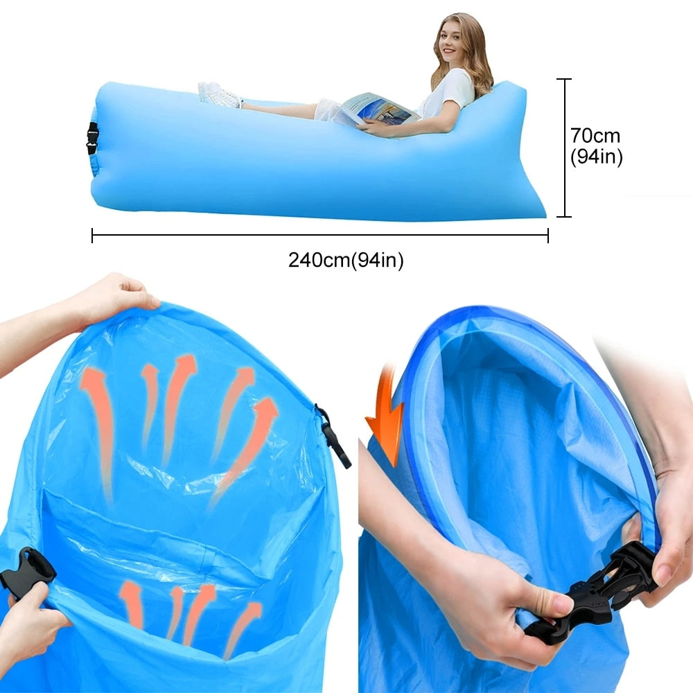 Belu - Sofá inflable portátil para adultos y niños