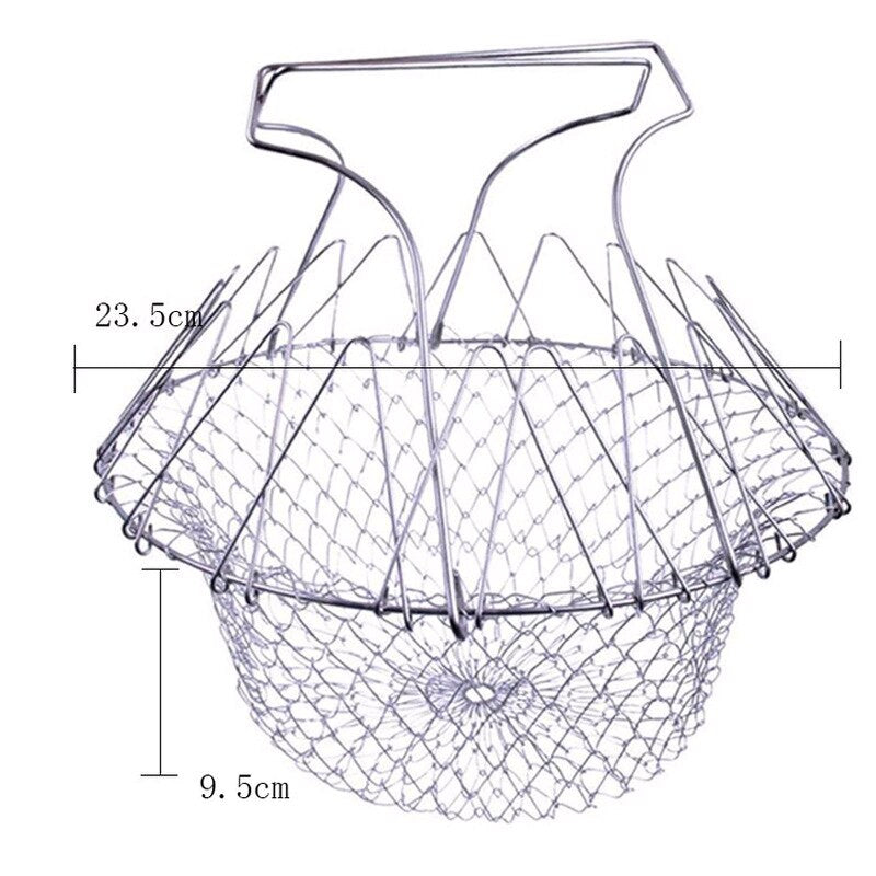 Cest - Cesta Plegable de Cocina para Enjuagar al Vapor y Freír