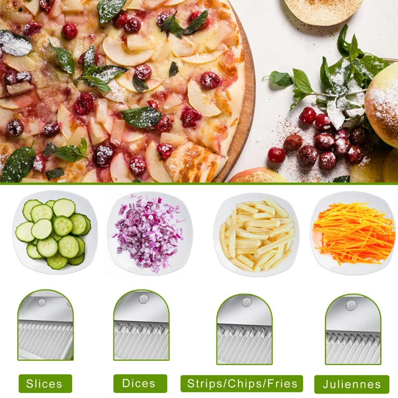 Meci - Rebanador de Alimentos Plegable Multifuncional (30 Preajustes)