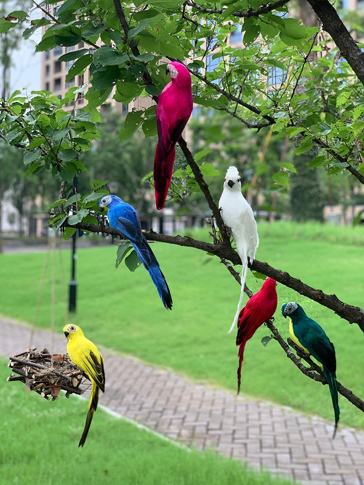 Cimo - Figurilla de loro para decoración de jardín