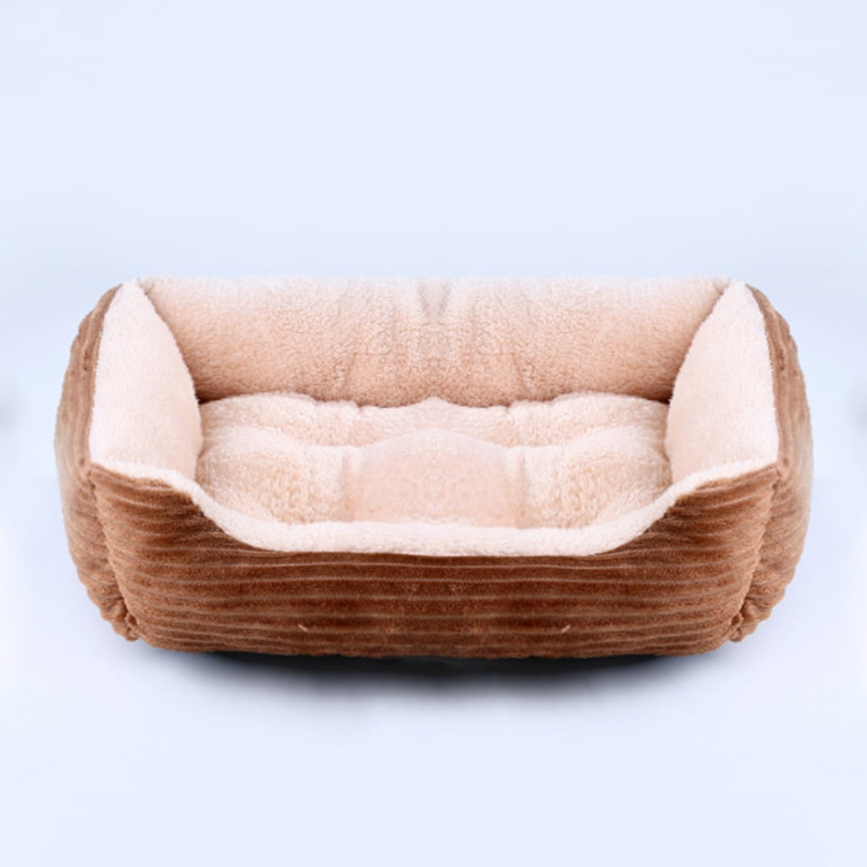 Cama Rectangular de Felpa para Perros y Gatos