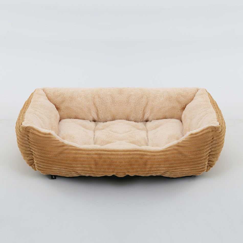 Cama Rectangular de Felpa para Perros y Gatos