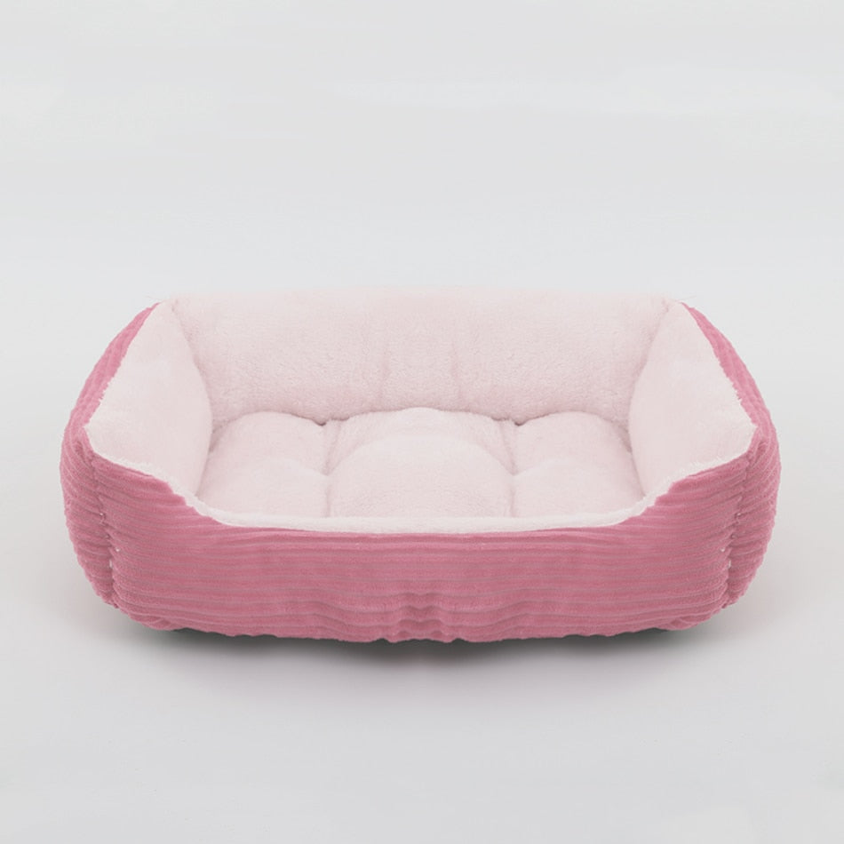 Cama Rectangular de Felpa para Perros y Gatos