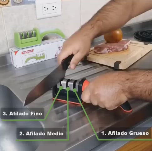 Hofi - Afilador Manual de Cuchillos con 3 Niveles