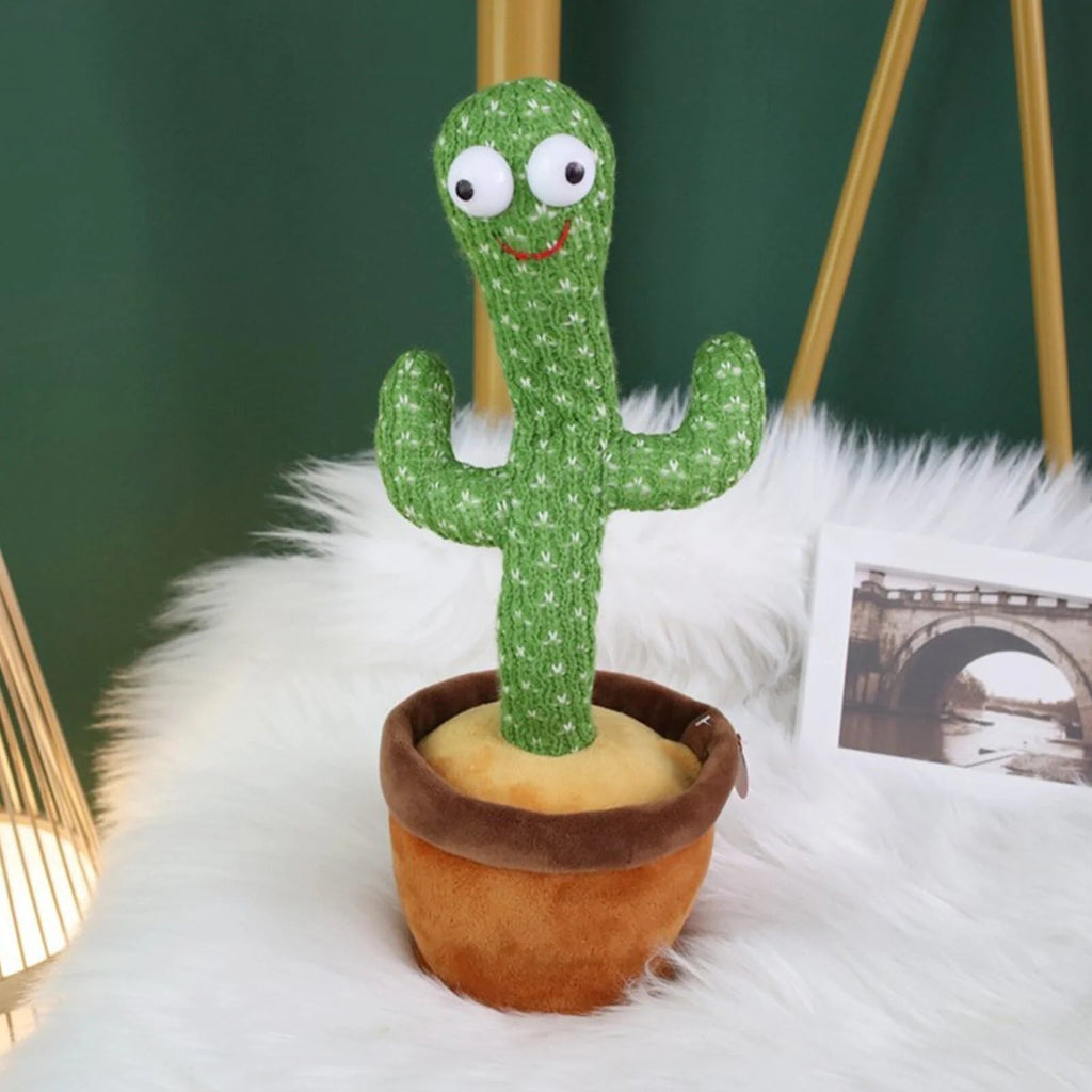 Cactus Bailarín Recargable que Repite Todo lo que Escucha